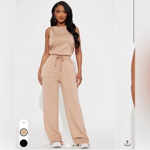 Fashion Nova Chic Beige Jumpsuit